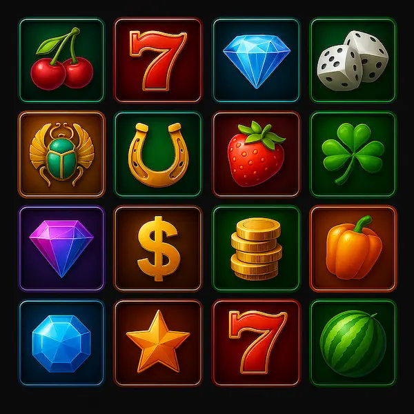 Square collage of slot tiles from top studios — placeholder visual